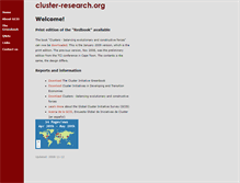 Tablet Screenshot of cluster-research.org